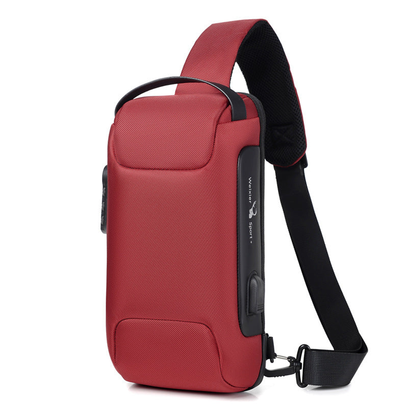 Borsa a Spalla Antifurto Impermeabile con USB Multifunzionale
