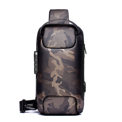 Multifunctional Waterproof Anti-Theft USB Shoulder Bag