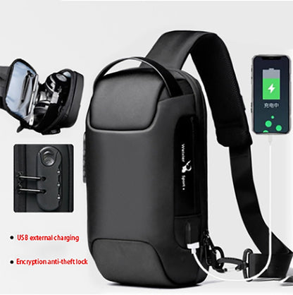 Multifunctional Waterproof Anti-Theft USB Shoulder Bag