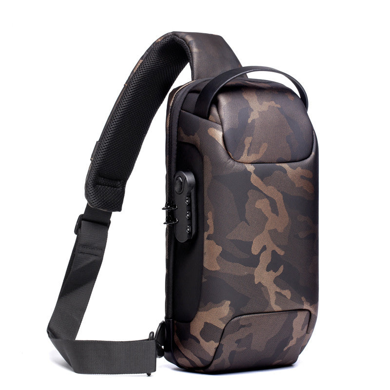 Multifunctional Waterproof Anti-Theft USB Shoulder Bag